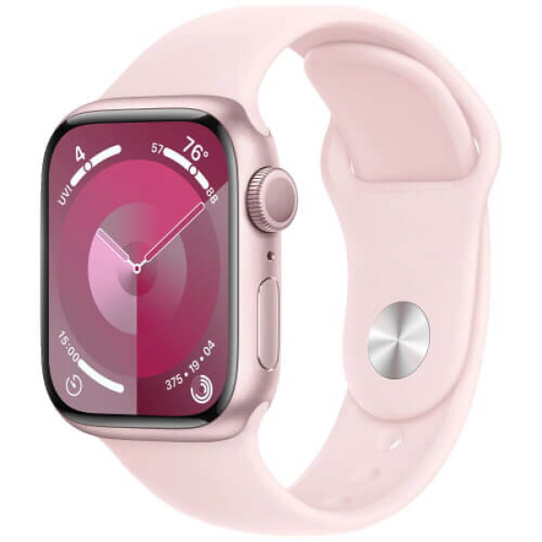 Apple Watch Series 9 41mm Pink Aluminium with Light Pink Sport Band S/M (MR933)