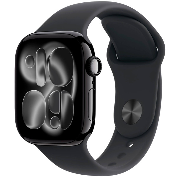 Apple Watch Series 11 46mm Jet Black Aluminium Case with Black Sport Band M/L (MEUX4)