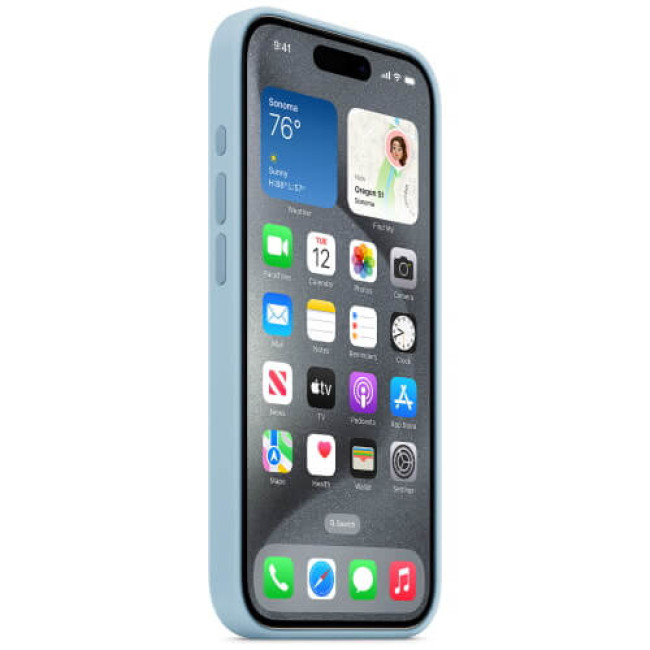 Чохол Apple iPhone 15 Pro Silicone Case with MagSafe Light Blue (MWNM3)