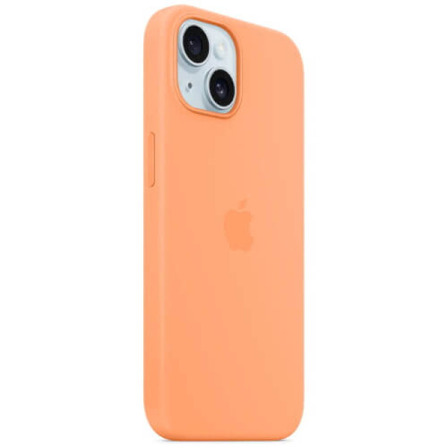 Чохол Apple iPhone 15 Silicone Case with MagSafe Orange Sorbet (MT0W3)