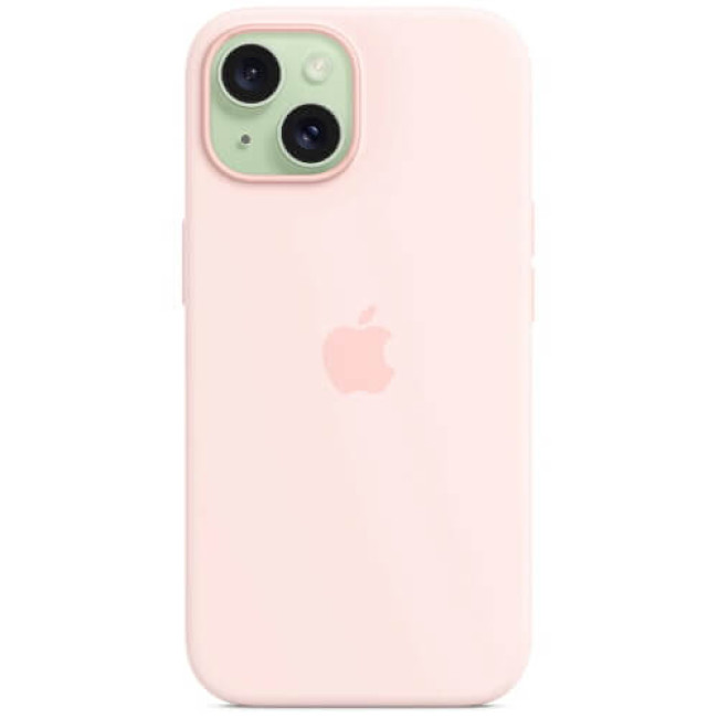 Чохол Apple iPhone 15 Silicone Case with MagSafe Light Pink (MT0U3)