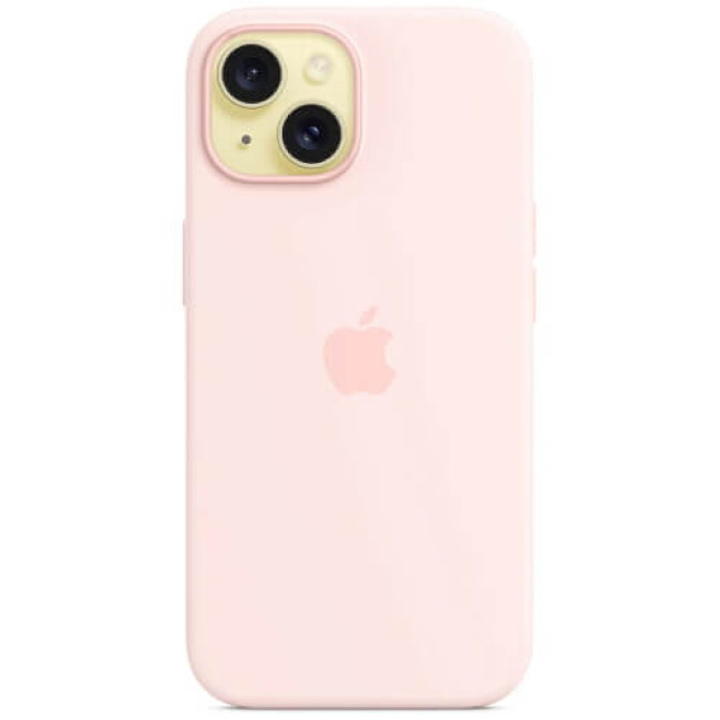 Чохол Apple iPhone 15 Silicone Case with MagSafe Light Pink (MT0U3)