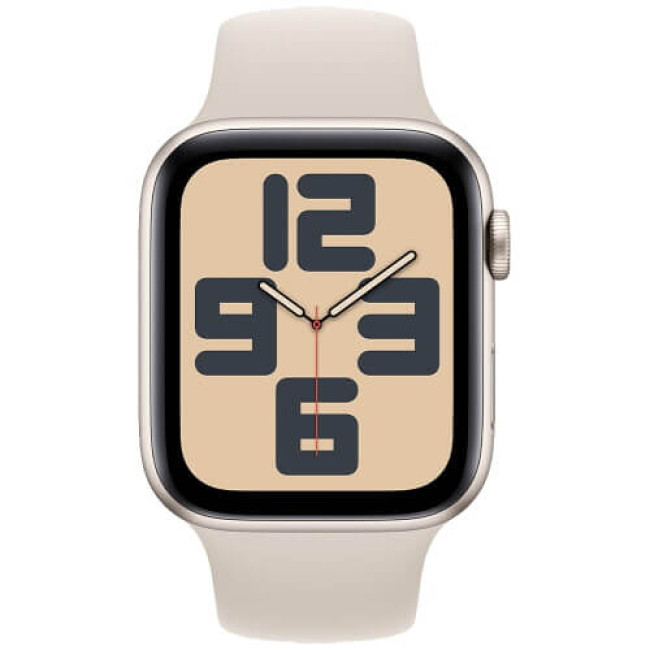 Apple Watch SE GPS 44mm Starlight Aluminum with Starlight Sport Band M/L (MRE53)