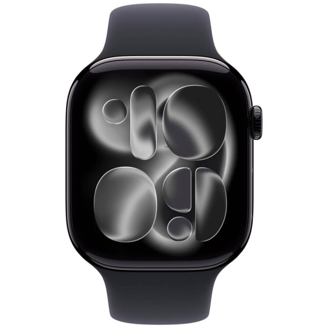 Apple Watch Series 11 46mm Jet Black Aluminium Case with Black Sport Band M/L (MEUX4)