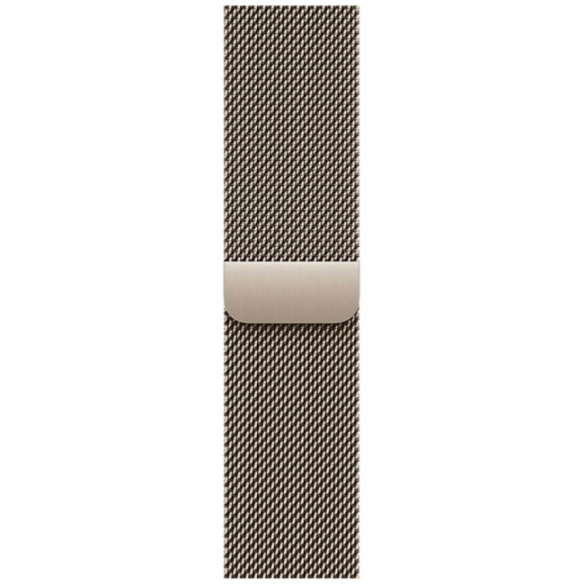 Apple Watch Series 11 46mm Gold Titanium Case with Natural Milanese Loop M/L (MFC34/MGJ34)