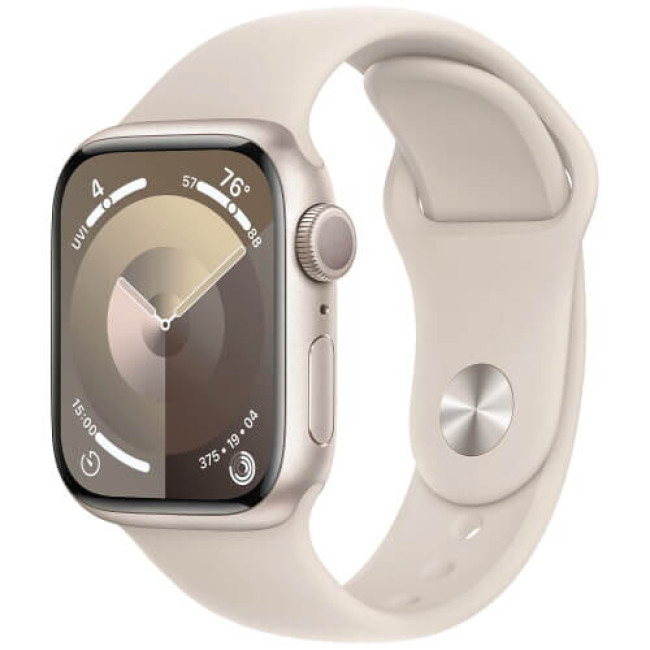 Apple Watch Series 9 41mm Starlight Aluminium with Starlight Sport Band S/M (MR8T3)