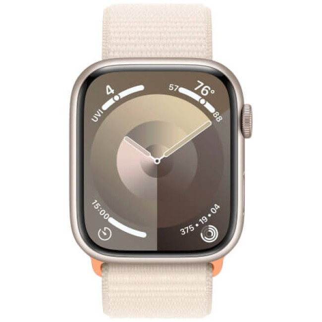 Apple Watch Series 9 GPS + Cellular 45mm Starlight Aluminum with Starlight Sport Loop (MRMA3)