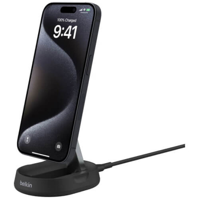 Бездротове ЗУ Belkin BoostCharge Pro Magnetic Qi2 15W Black (WIA008VFBK)