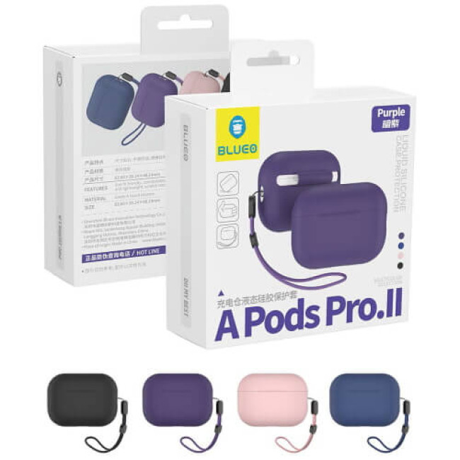 Чохол Blueo Liquid Silicone Case Airpods Pro 2 Purple (P010PRPL)