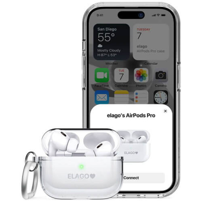Чохол Elago Clear Hang Case Neon Yellow для Airpods Pro 2nd Gen (EAPP2CL-HANG-NYE)