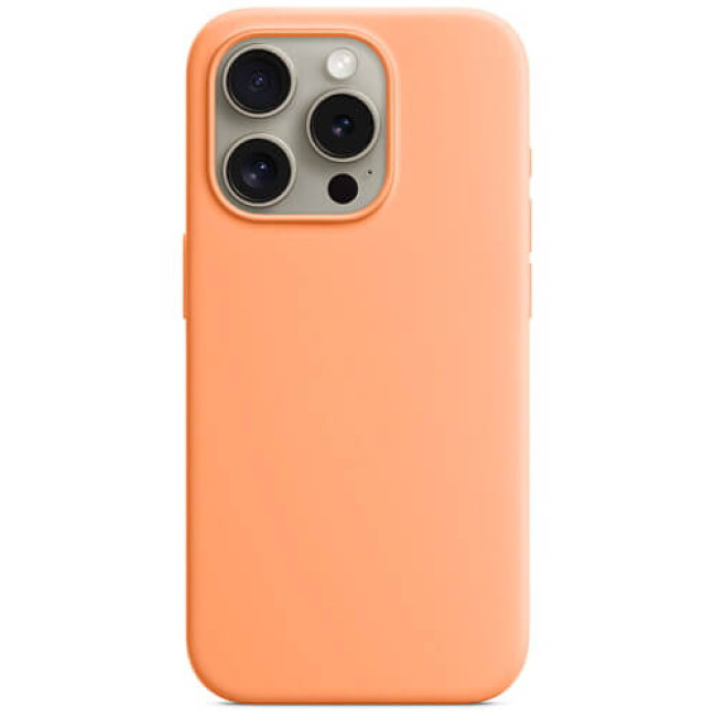 Чохол Monblan Magnetic Silicone MagSafe для iPhone 15 Pro Orange Sorbet
