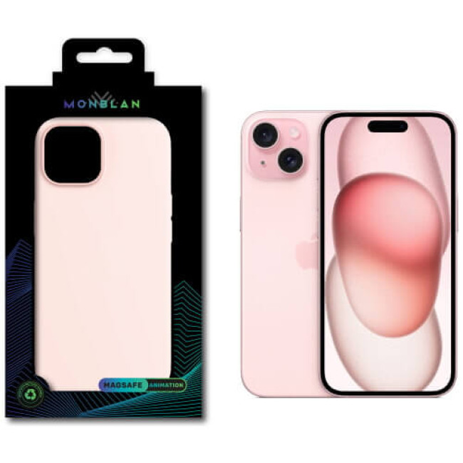 Чохол Monblan Magnetic Silicone MagSafe для iPhone 15 Light Pink