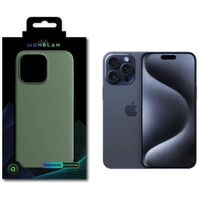 Чохол Monblan Magnetic Silicone MagSafe для iPhone 15 Pro Max Cypress