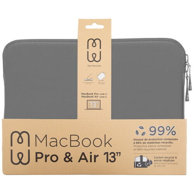 Чохол MW Basics 2Life Sleeve Case Grey/White для MacBook Pro 13'' M1/M2/MacBook Air 13'' M1 (MW-410140)