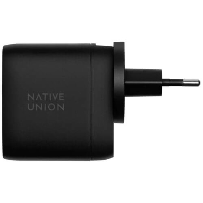 Зарядний пристрій Native Union Fast GaN Charger PD 67W Dual USB-C Port Black (FAST-PD67-BLK-INT)