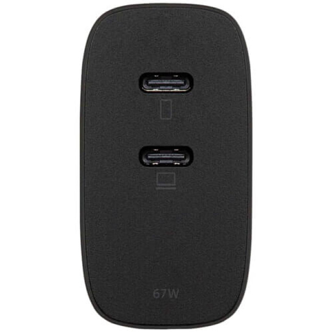 Зарядний пристрій Native Union Fast GaN Charger PD 67W Dual USB-C Port Black (FAST-PD67-BLK-INT)