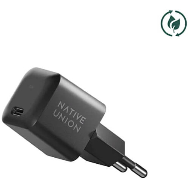 Зарядний пристрій Native Union Fast GaN PD 30W USB-C Black (FAST-PD30-2-BLK-EU)