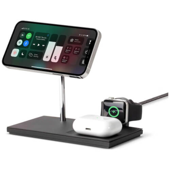 Бездротове ЗУ Native Union Snap 3-in-1 Magnetic Wireless Charger Black (SNAP-3IN1-BLK-EU)
