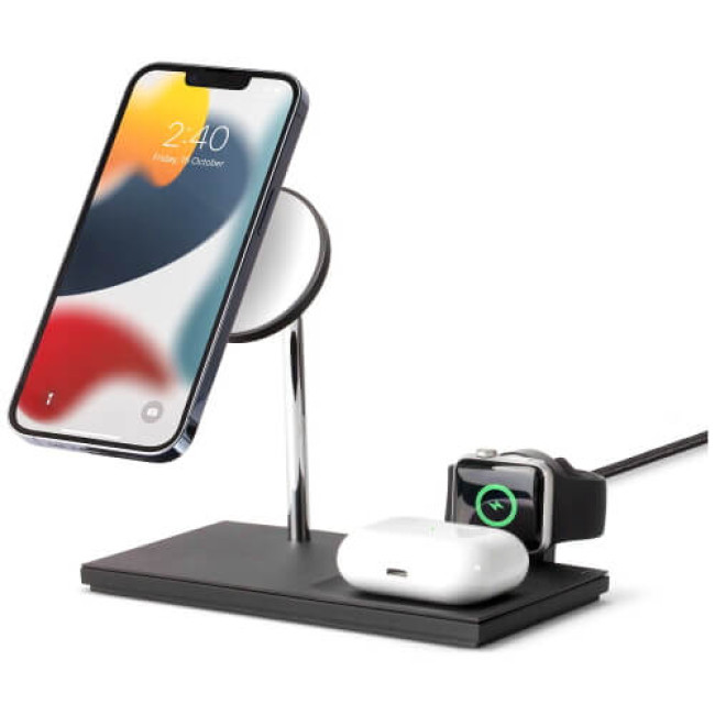 Бездротове ЗУ Native Union Snap 3-in-1 Magnetic Wireless Charger Black (SNAP-3IN1-BLK-EU)