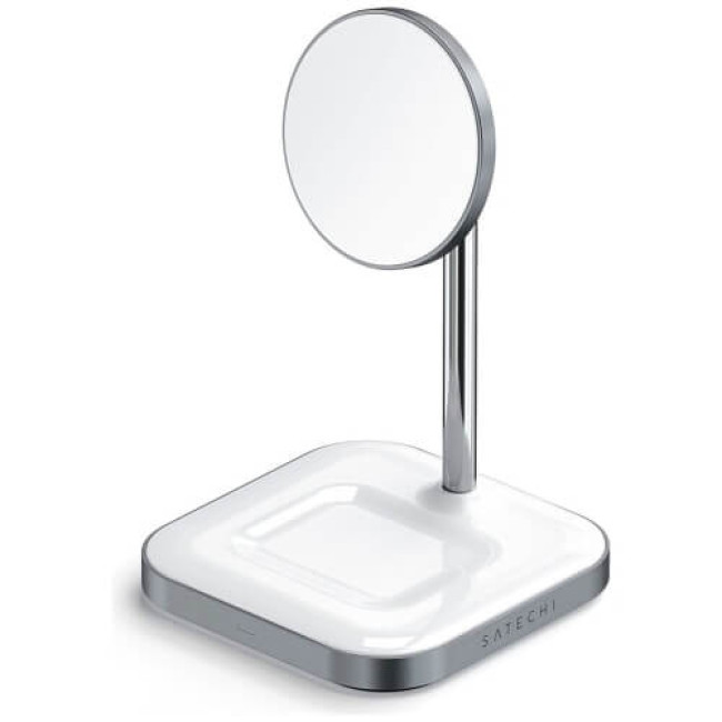 Бездротове ЗУ Satechi Aluminum 2 in 1 Magnetic Wireless Charging Stand Space Grey (ST-WMCS2M)