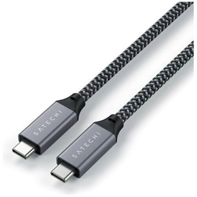 Кабель Satechi USB4 C/C Cable 100W Space Gray (80 cm) (ST-U4C80M)