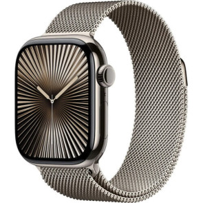 Apple Watch Series 10 46mm Natural Titanium with Natural Milanese Loop M/L (MWYC3)