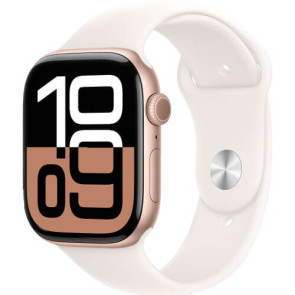 Apple Watch Series 10 GPS + Cellular 46mm Rose Gold Aluminium with Light Blush Sport Band M/L (MWY73)