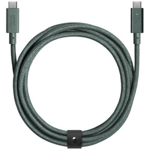 Кабель Native Union Belt Cable USB-C/USB-C Pro 240W Slate Green (2.4 m) (BELT-PRO2-GRN-NP)