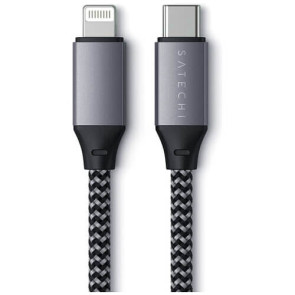 Кабель Satechi USB-C/Lightning Cable Space Gray (25 cm) (ST-TCL10M)