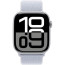 Apple Watch Series 10 GPS + Cellular 46mm Silver Aluminium with Blue Cloud Sport Loop (MWY23)