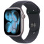 Apple Watch Series 11 42mm Space Gray Aluminium Case with Black Sport Band S/M (MEQW4)