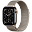 Apple Watch Series 11 46mm Gold Titanium Case with Natural Milanese Loop S/M (MFC34/MGJ24)