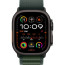 Apple Watch Ultra 2 Black Titanium Case with Dark Green Alpine Loop Large (MX4T3)