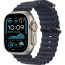 Apple Watch Ultra 2 Natural Titanium Case with Navy Ocean Band (MX4D3)