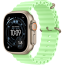 Apple Watch Ultra 3 Natural Titanium Case with Neon Green Ocean Band (MF1V4+MGCF4)