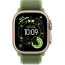 Apple Watch Ultra 3 Natural Titanium Case with Green/Neon Trail Loop M/L (MF1V4+MFT54)