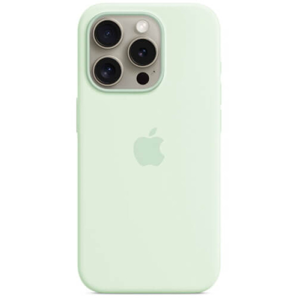 Чехол Apple iPhone 15 Pro Silicone Case with MagSafe Soft Mint (MWNL3)