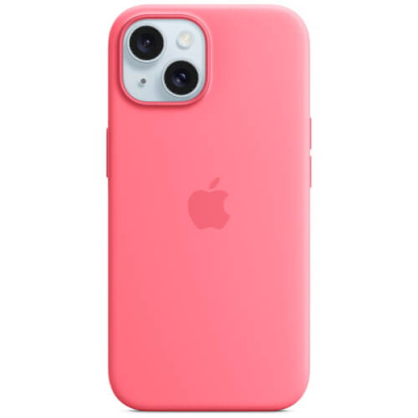 Чехол Apple iPhone 15 Silicone Case with MagSafe Pink (MWN93)