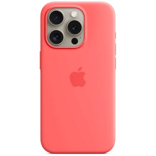 Чехол Apple iPhone 15 Pro Max Silicone Case with MagSafe Guava (MT1V3)