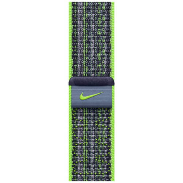 Ремешок для Apple Watch 41/40/38mm Bright Green/Blue Nike Sport Loop (MTL03)