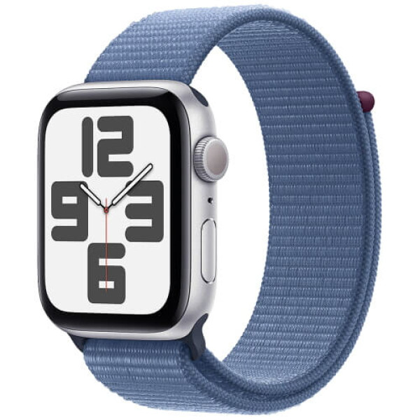 Apple Watch SE GPS 40mm Silver Aluminum with Winter Blue Sport Loop (MRE33)