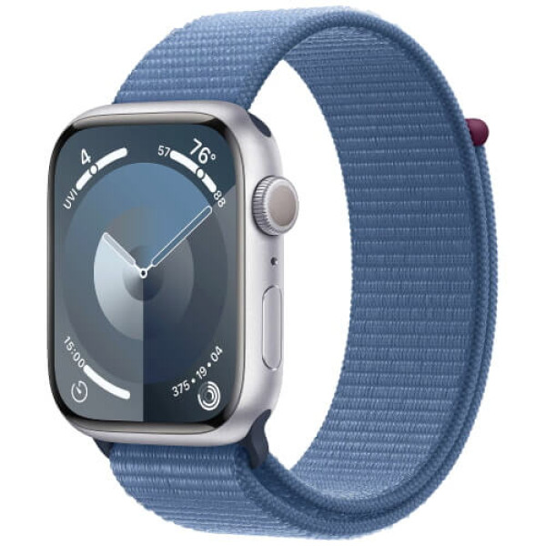 Apple Watch Series 9 GPS 41mm Silver Aluminum with Winter Blue Sport Loop (MR923)