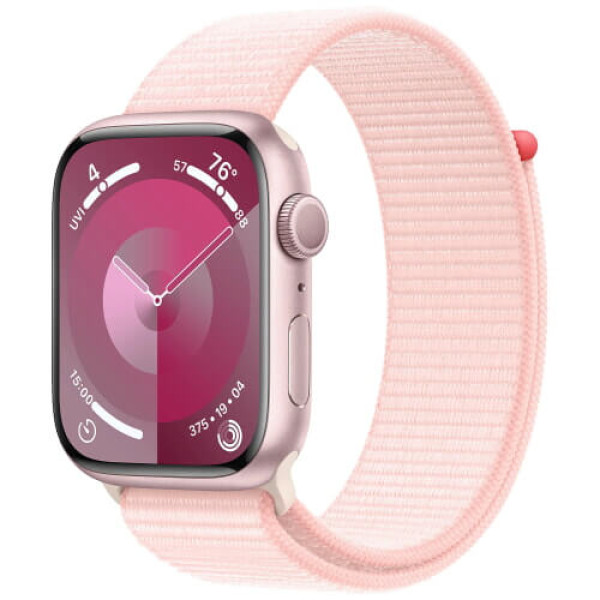 Apple Watch Series 9 GPS 41mm Pink Aluminum with Light Pink Sport Loop (MR953)