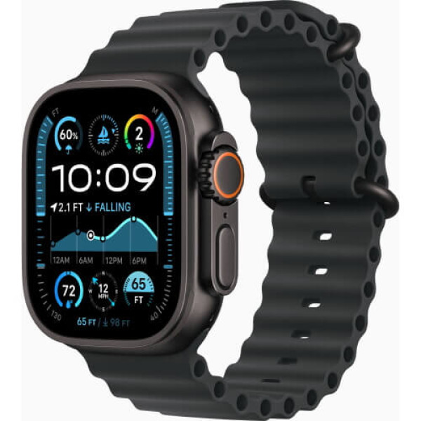 Apple Watch Ultra 2 Black Titanium with Black Ocean Band (MX4P3)