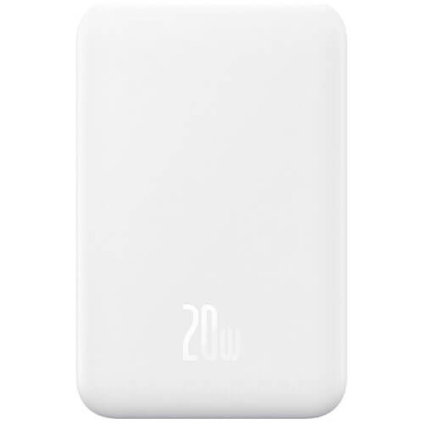 Дополнительный аккумулятор Baseus Magnetic Mini Wireless Fast Charge 5000mAh 20W с кабелем Stellar White (P10022107223-00)