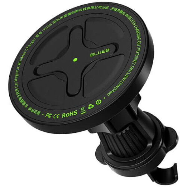 Держатель Blueo Ape Legend Car Mount Magnetic Wireless Charger Black (BC5955B)