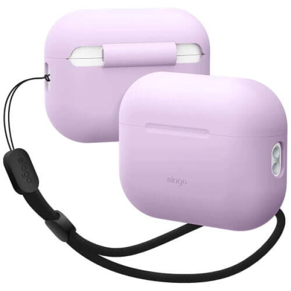 Чехол Elago Silicone Basic Case with Nylon Lanyard для Airpods Pro 2 Light Pink (EAPP2SC-BA+ROSTR-LPK)