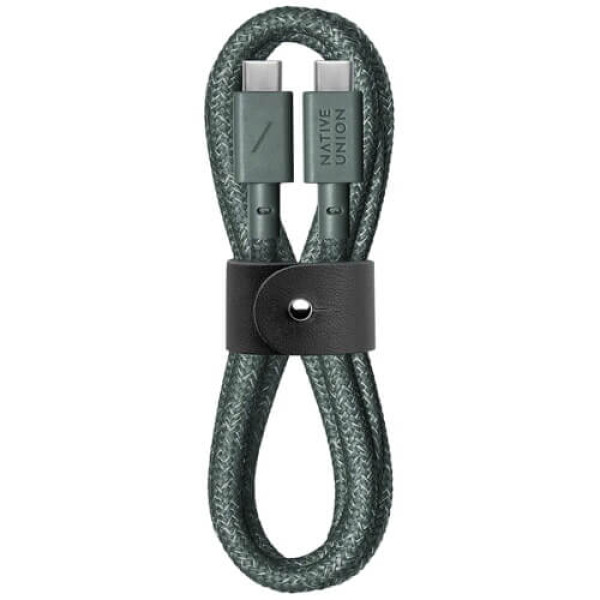 Кабель Native Union Belt Cable USB-C/USB-C Slate Green (1.2 m) (BELT-C-GRN-2-NP)