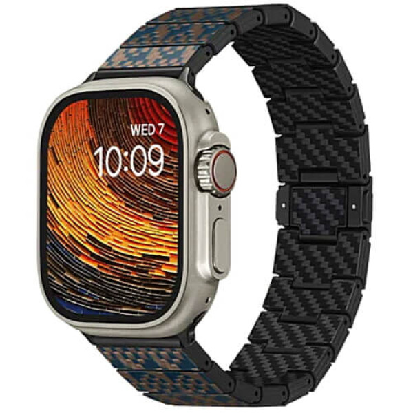 Ремешок для Apple Watch 42/44/45/49mm Pitaka Chroma Carbon Band Dreamland Stairs (AWB2302)
