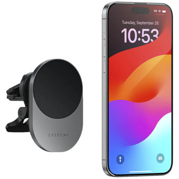 Зарядное устройство Satechi Qi2 Wireless Car Charger Space Gray (ST-Q2CCM)
